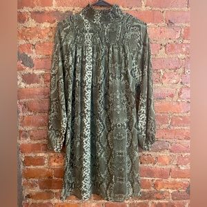Green reptile patterned dress. H&M size 4